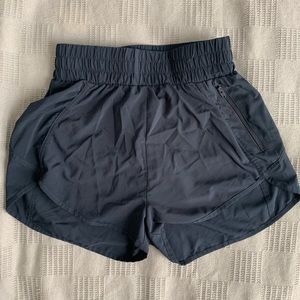 Black running shorts